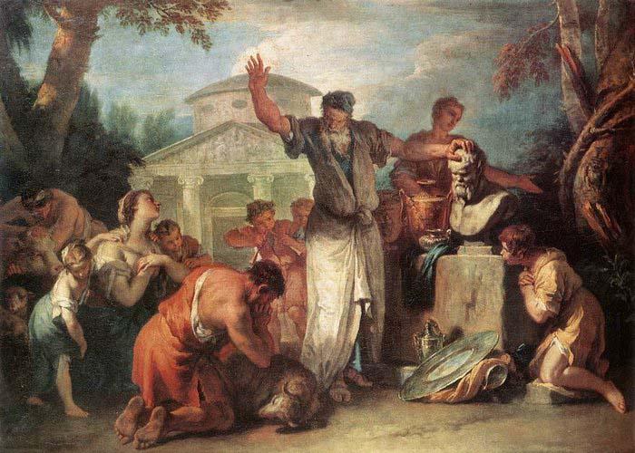 RICCI, Marco Sacrifice to Silenus oil painting picture
